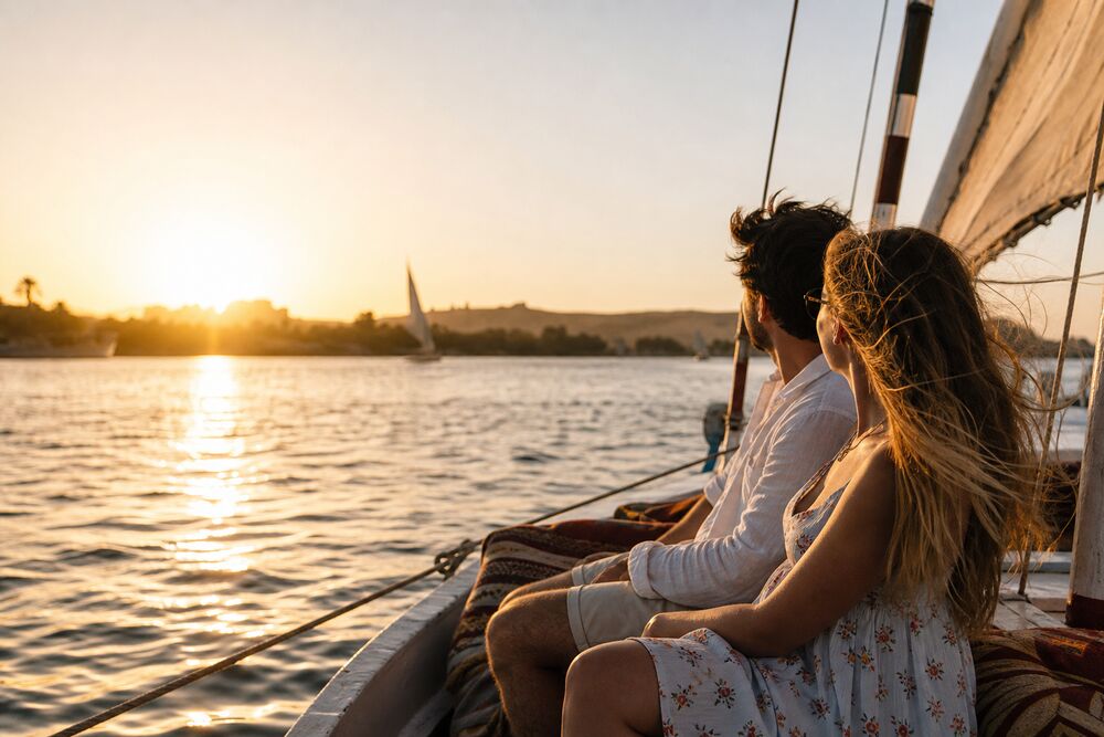Lukas & Mia · Germany · Nile sunset